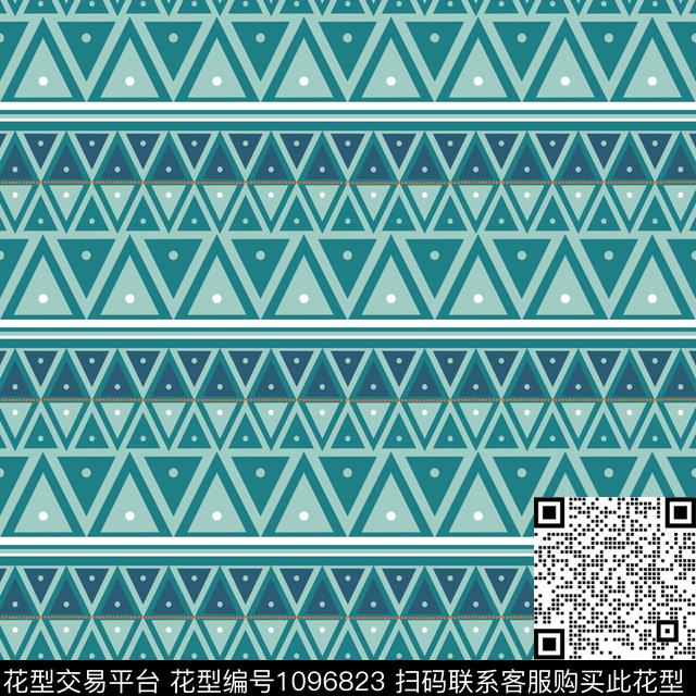 民族风几何菱形数码印花华亿平台下载（图片编号: 1096823） - 瓦栏（Walan）