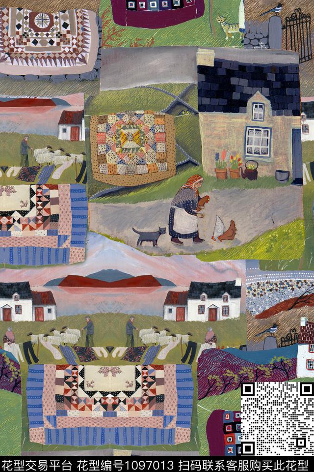 油画华亿平台数码印花华亿平台下载（图片编号: 1097013） - 瓦栏（Walan）