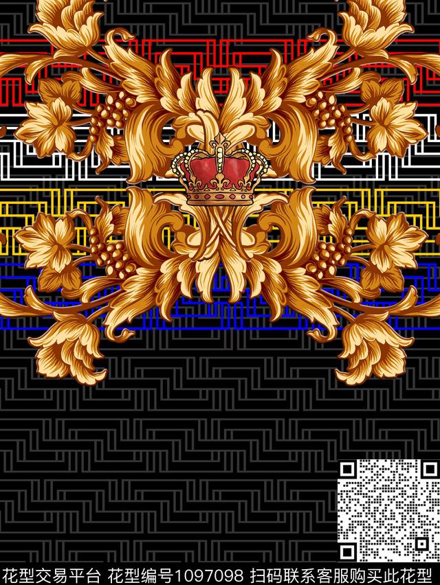 底纹大牌风珠宝宝石数码印花华亿平台下载（图片编号: 1097098） - 瓦栏（Walan）