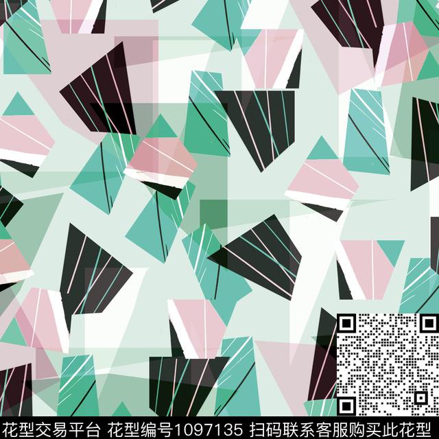 数码华亿平台春夏华亿平台六边形数码印花华亿平台下载（图片编号: 1097135） - 瓦栏（Walan）