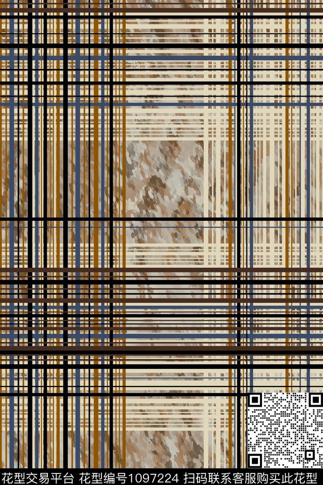 格子肌理几何数码印花华亿平台下载（图片编号: 1097224） - 瓦栏（Walan）