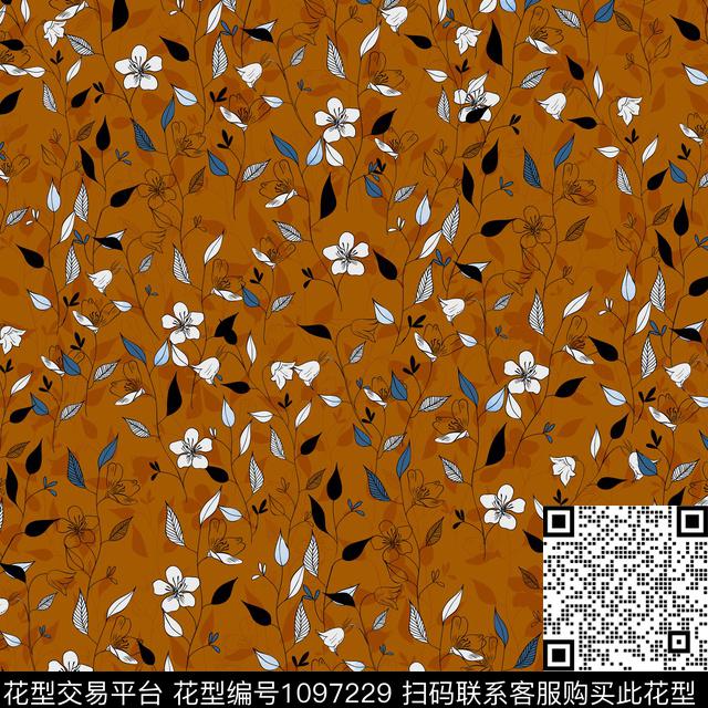 小碎花数码华亿平台花卉数码印花华亿平台下载（图片编号: 1097229） - 瓦栏（Walan）
