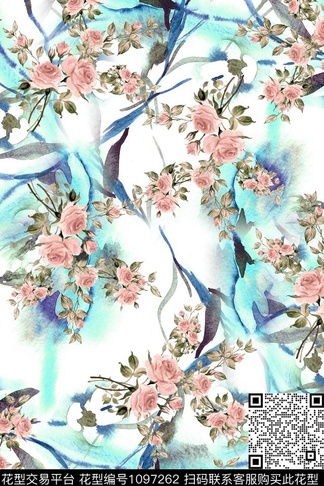 小碎花定位花花卉传统印花华亿平台下载（图片编号: 1097262） - 瓦栏（Walan）