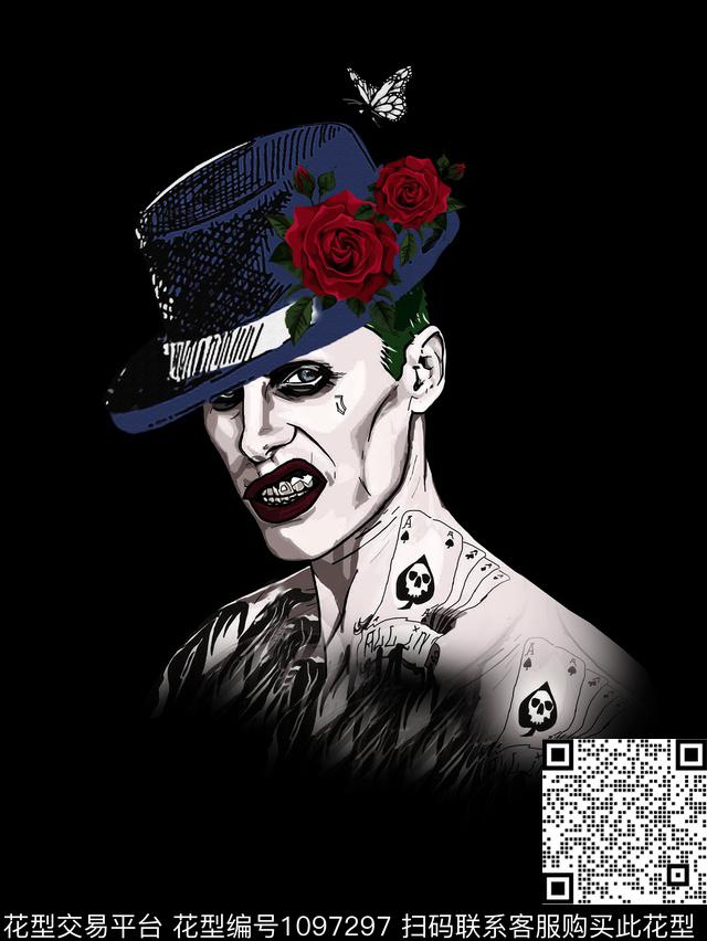 玫瑰花帽子男T数码印花华亿平台下载（图片编号: 1097297） - 瓦栏（Walan）