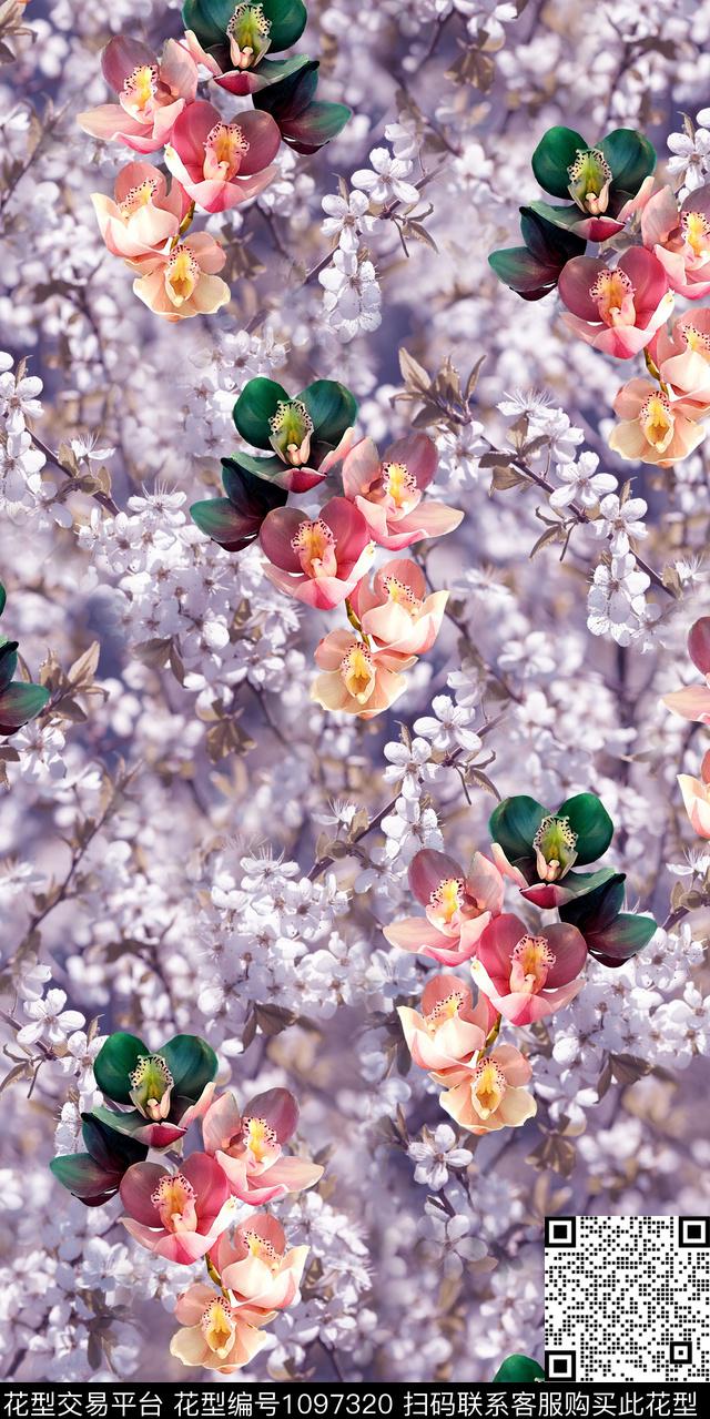 小碎花数码华亿平台花卉数码印花华亿平台下载（图片编号: 1097320） - 瓦栏（Walan）