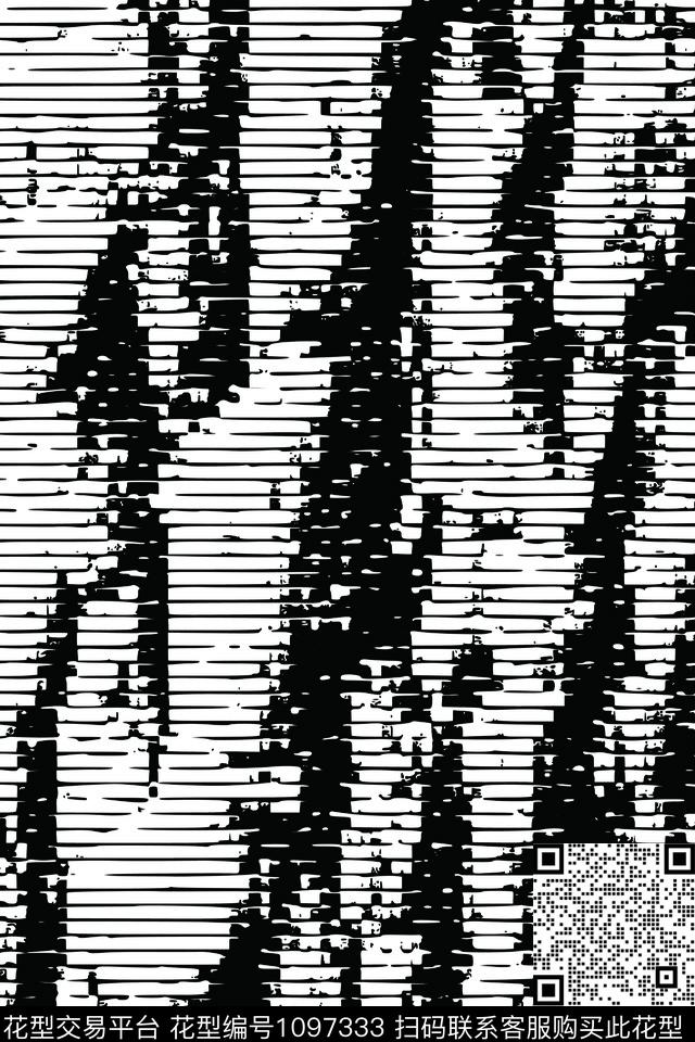 黑白条纹肌理黑白华亿平台数码印花华亿平台下载（图片编号: 1097333） - 瓦栏（Walan）