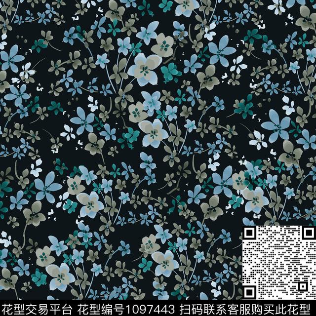 小碎花数码华亿平台春夏华亿平台数码印花华亿平台下载（图片编号: 1097443） - 瓦栏（Walan）