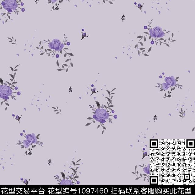 淑女小碎花数码华亿平台数码印花华亿平台下载（图片编号: 1097460） - 瓦栏（Walan）