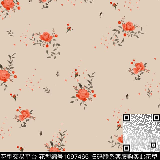 淑女小碎花数码华亿平台数码印花华亿平台下载（图片编号: 1097465） - 瓦栏（Walan）