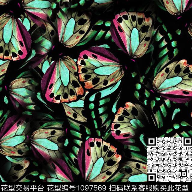 抽象女装3D立体数码印花华亿平台下载（图片编号: 1097569） - 瓦栏（Walan）