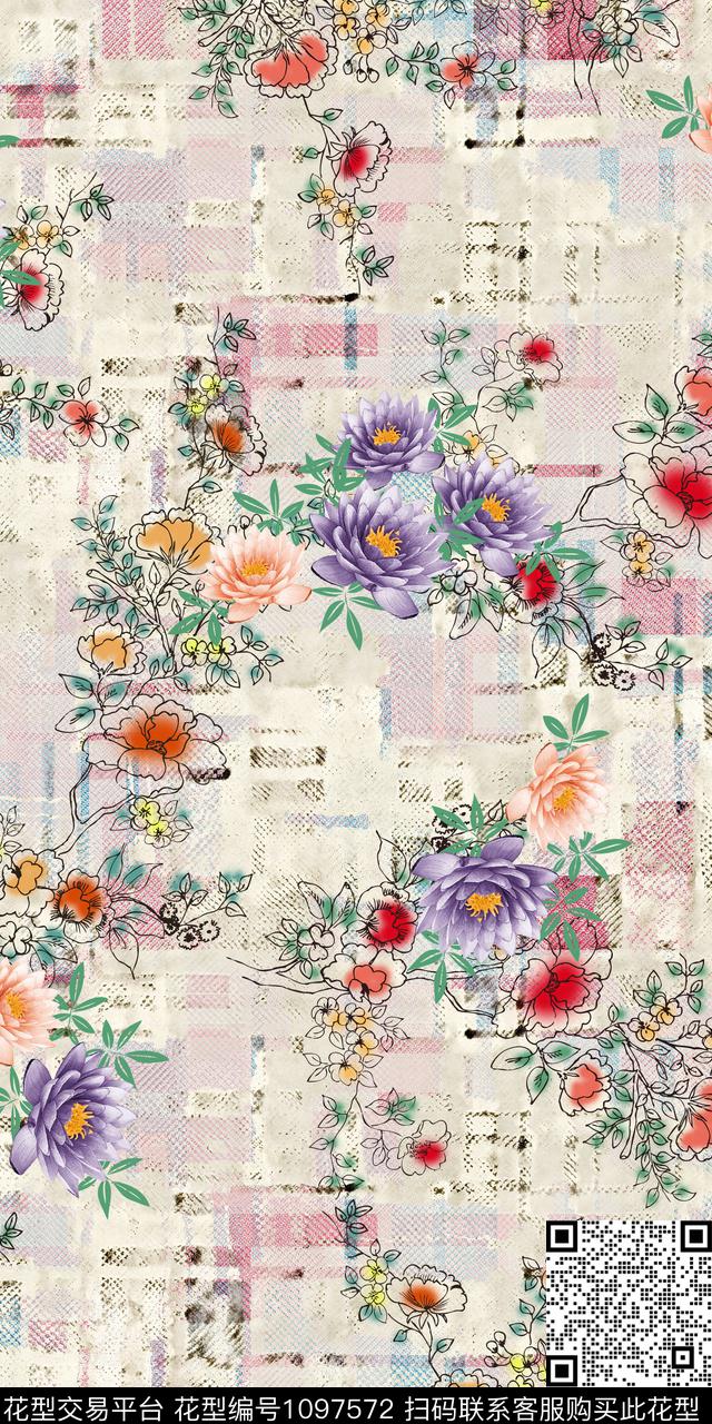 花卉3D立体绿植树叶数码印花华亿平台下载（图片编号: 1097572） - 瓦栏（Walan）