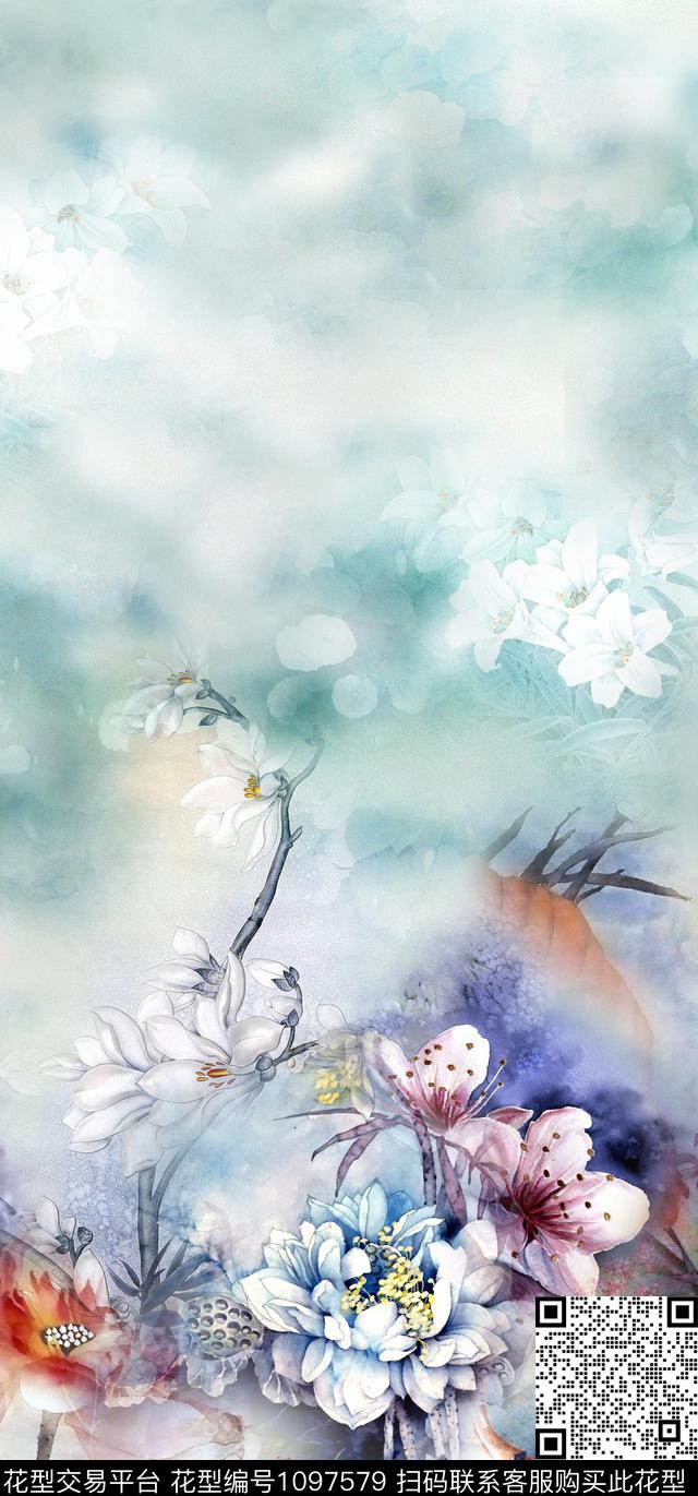 花卉油画华亿平台数码华亿平台数码印花华亿平台下载（图片编号: 1097579） - 瓦栏（Walan）