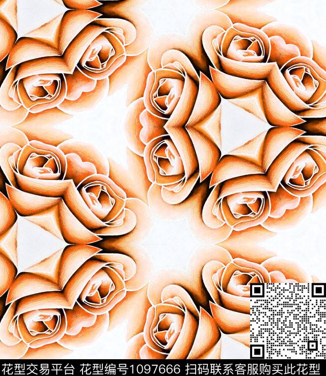 蒲公英虞美人公鸡数码印花华亿平台下载（图片编号: 1097666） - 瓦栏（Walan）