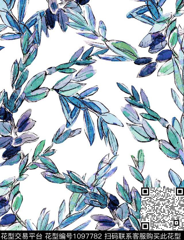 绿植树叶热带华亿平台小碎花数码印花华亿平台下载（图片编号: 1097782） - 瓦栏（Walan）