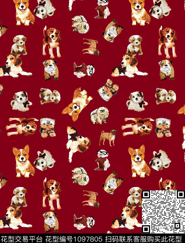 猫狗宠物数码印花华亿平台下载（图片编号: 1097805） - 瓦栏（Walan）