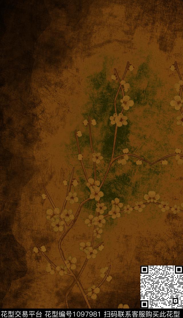 数码华亿平台定位花中老年数码印花华亿平台下载（图片编号: 1097981） - 瓦栏（Walan）