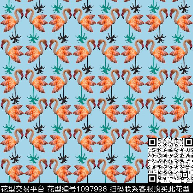 数码华亿平台女装火烈鸟数码印花华亿平台下载（图片编号: 1097996） - 瓦栏（Walan）