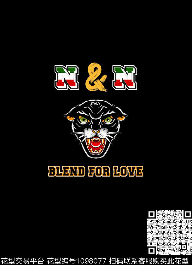 GUCCI大牌风黑豹头数码印花华亿平台下载（图片编号: 1098077） - 瓦栏（Walan）