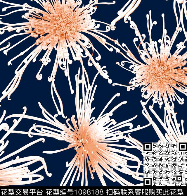 蒲公英菊花大牌男装数码印花华亿平台下载（图片编号: 1098188） - 瓦栏（Walan）