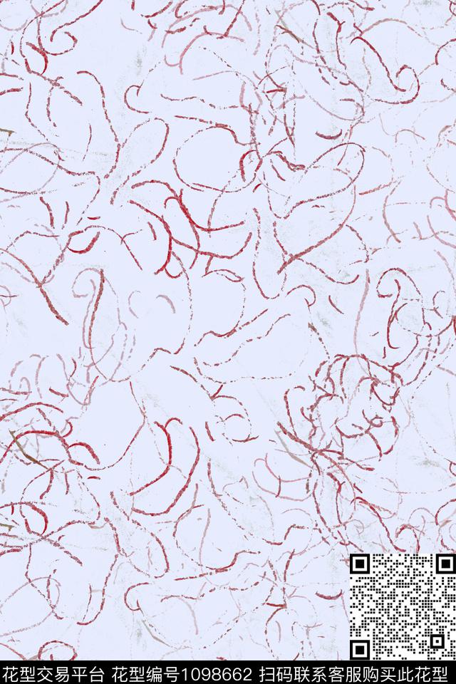 抽象花卉手绘线条笔触签字笔印花传统印花华亿平台下载（图片编号: 1098662） - 瓦栏（Walan）