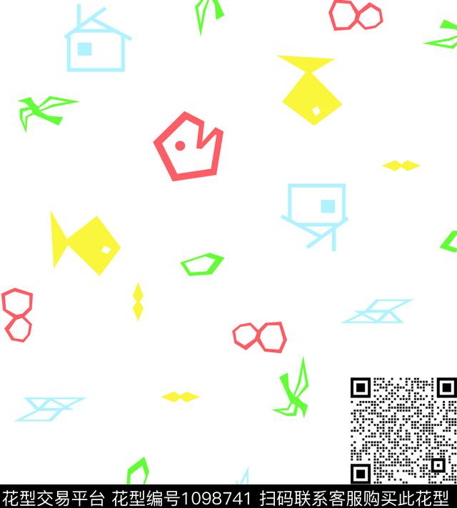 卡通人物动物大牌风传统印花华亿平台下载（图片编号: 1098741） - 瓦栏（Walan）