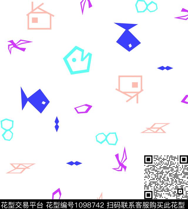 卡通人物动物大牌风传统印花华亿平台下载（图片编号: 1098742） - 瓦栏（Walan）