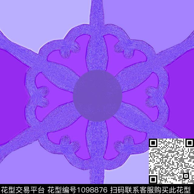 创意抽象几何数码印花华亿平台下载（图片编号: 1098876） - 瓦栏（Walan）