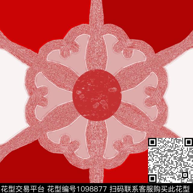 创意抽象几何数码印花华亿平台下载（图片编号: 1098877） - 瓦栏（Walan）