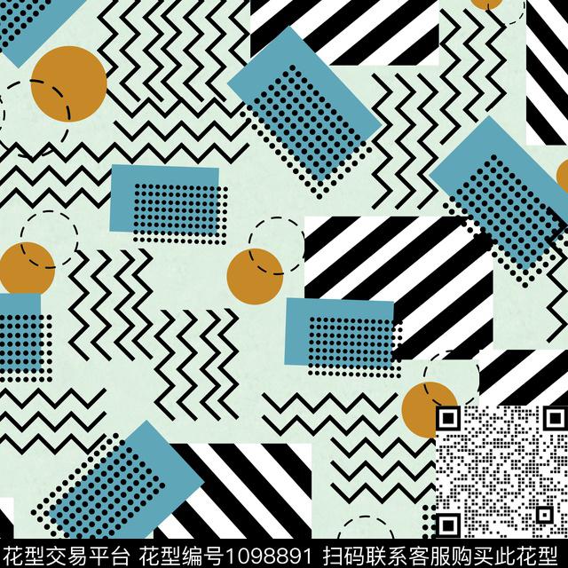 数码华亿平台抽象女装数码印花华亿平台下载（图片编号: 1098891） - 瓦栏（Walan）