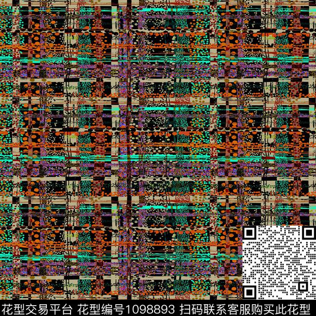 数码华亿平台抽象女装数码印花华亿平台下载（图片编号: 1098893） - 瓦栏（Walan）