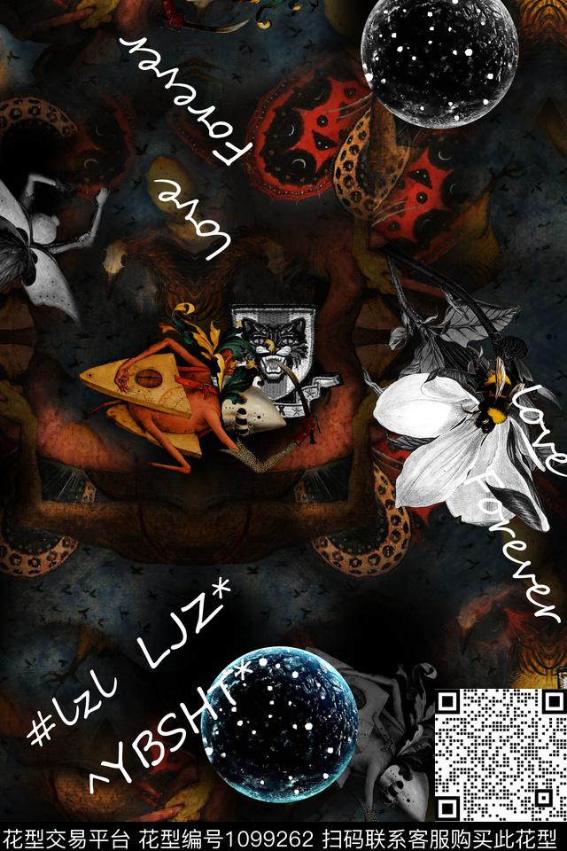 数码华亿平台抽象休闲数码印花华亿平台下载（图片编号: 1099262） - 瓦栏（Walan）