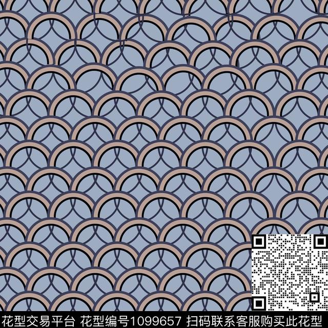 数码华亿平台圆形几何数码印花华亿平台下载（图片编号: 1099657） - 瓦栏（Walan）