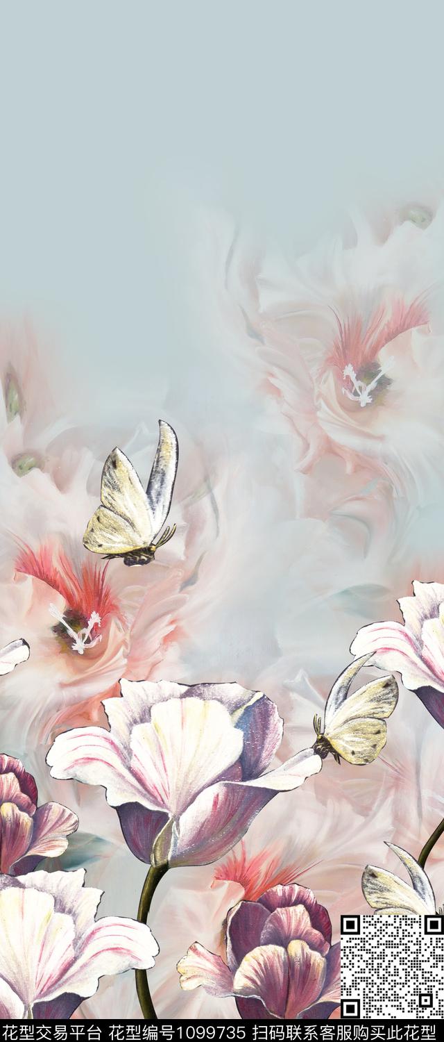 花卉油画华亿平台数码华亿平台数码印花华亿平台下载（图片编号: 1099735） - 瓦栏（Walan）
