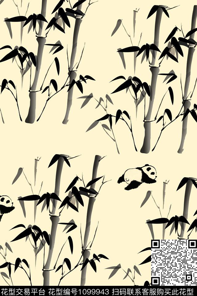 定位花抽象绿植树叶数码印花华亿平台下载（图片编号: 1099943） - 瓦栏（Walan）