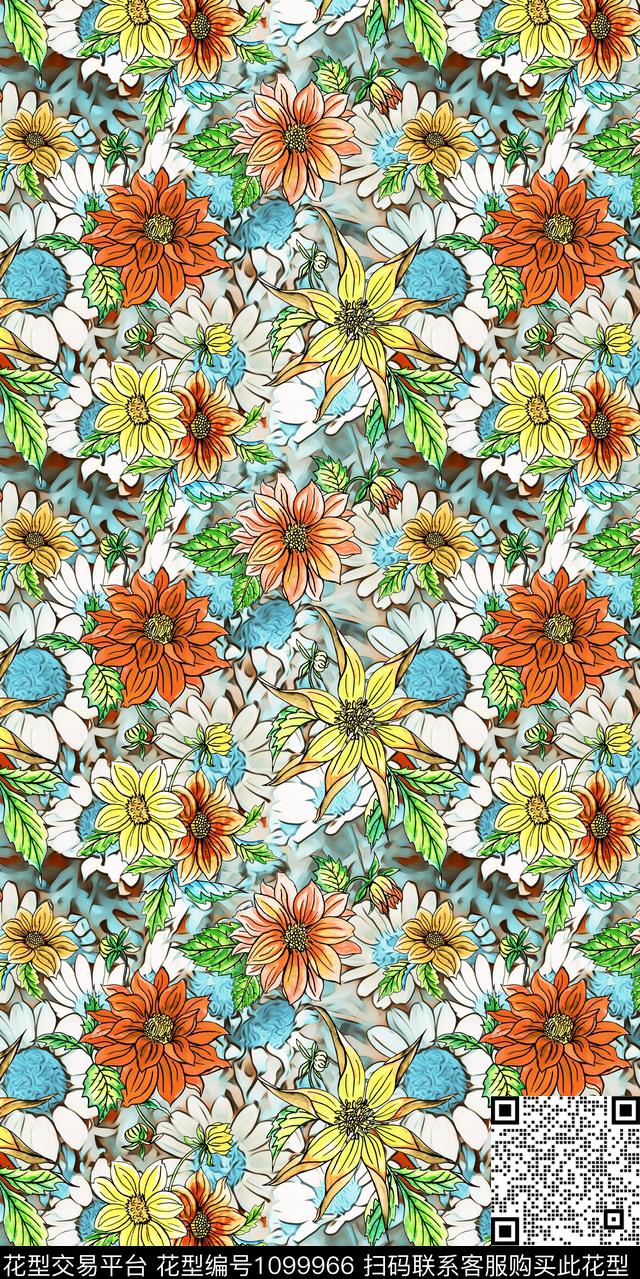 小碎花数码华亿平台花卉数码印花华亿平台下载（图片编号: 1099966） - 瓦栏（Walan）