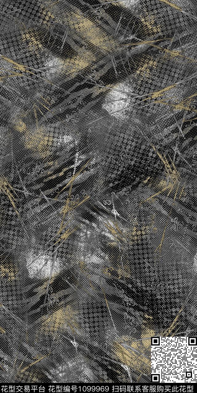 数码华亿平台抽象复古数码印花华亿平台下载（图片编号: 1099969） - 瓦栏（Walan）