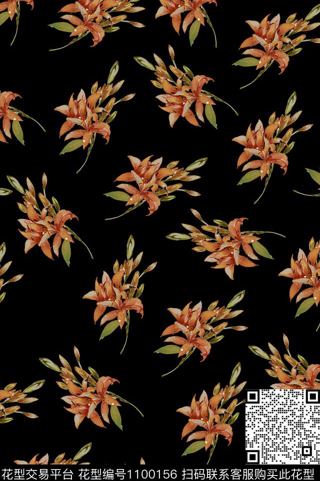 数码华亿平台定位花绿植树叶数码印花华亿平台下载（图片编号: 1100156） - 瓦栏（Walan）