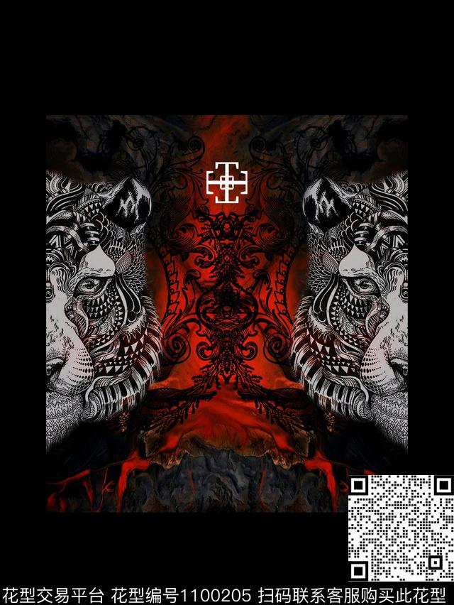 动物头男T欧洲风华亿平台数码印花华亿平台下载（图片编号: 1100205） - 瓦栏（Walan）