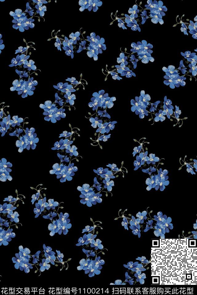 小碎花数码华亿平台定位花数码印花华亿平台下载（图片编号: 1100214） - 瓦栏（Walan）