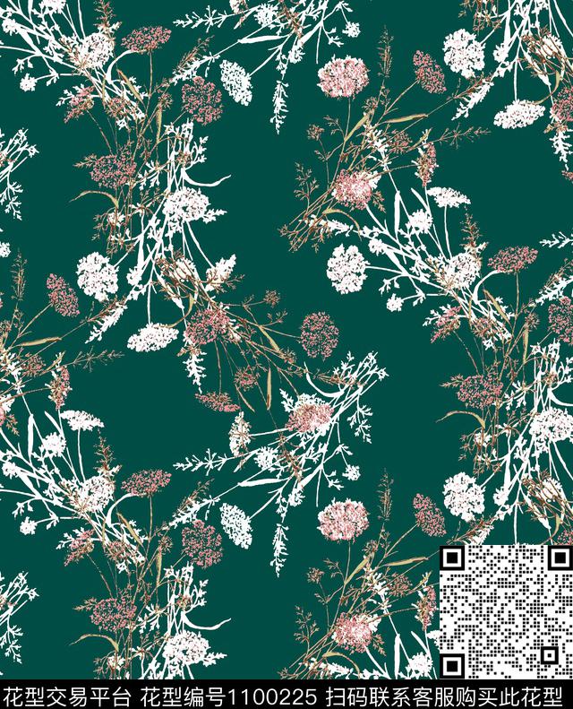 小碎花复古大牌风传统印花华亿平台下载（图片编号: 1100225） - 瓦栏（Walan）