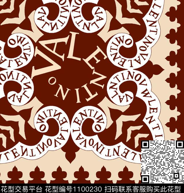 花卉复古大牌风传统印花华亿平台下载（图片编号: 1100230） - 瓦栏（Walan）