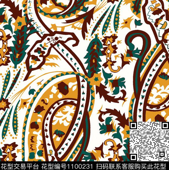 数码华亿平台花卉复古传统印花华亿平台下载（图片编号: 1100231） - 瓦栏（Walan）