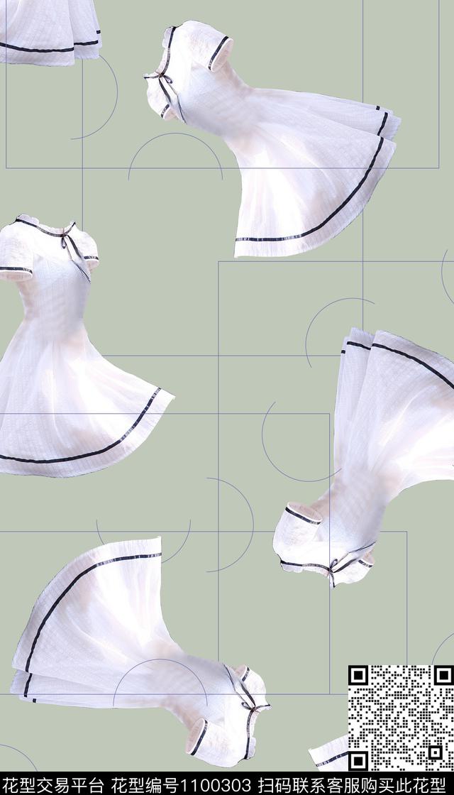 趣味卡通女装数码印花华亿平台下载（图片编号: 1100303） - 瓦栏（Walan）