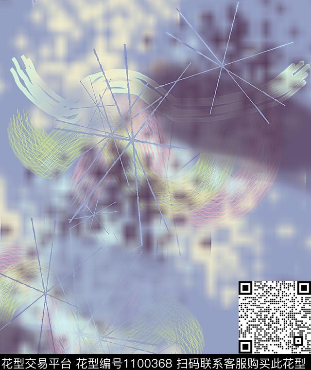 创意抽象几何数码印花华亿平台下载（图片编号: 1100368） - 瓦栏（Walan）