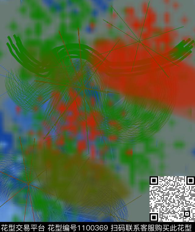 创意抽象几何数码印花华亿平台下载（图片编号: 1100369） - 瓦栏（Walan）