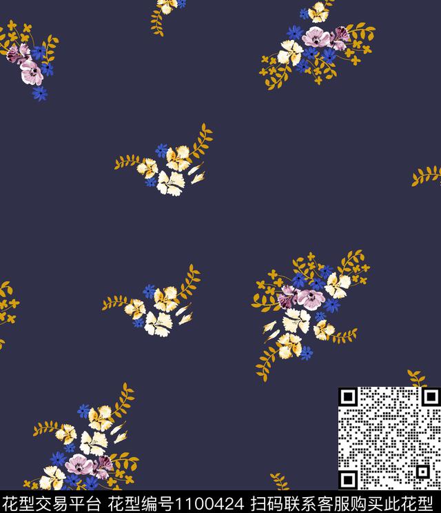 小碎花数码印花华亿平台下载（图片编号: 1100424） - 瓦栏（Walan）