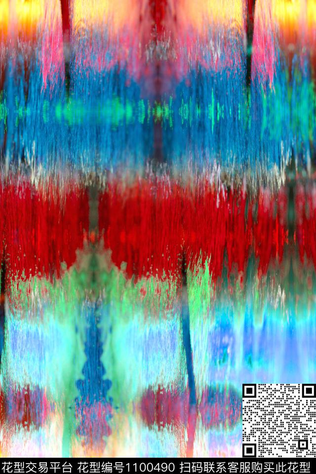 民族风底纹抽象数码印花华亿平台下载（图片编号: 1100490） - 瓦栏（Walan）