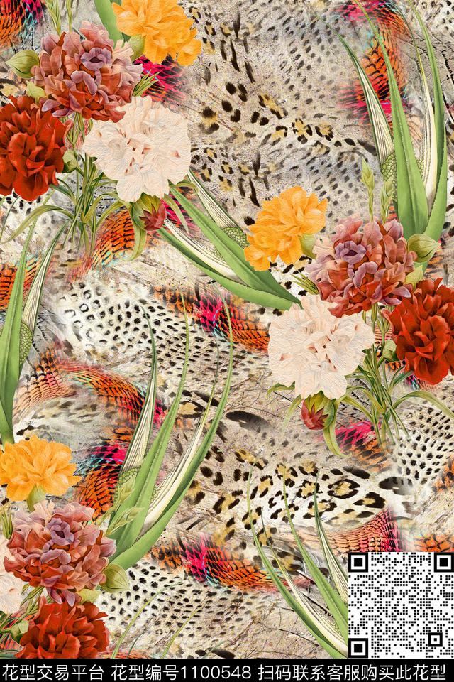 数码华亿平台休闲花卉数码印花华亿平台下载（图片编号: 1100548） - 瓦栏（Walan）