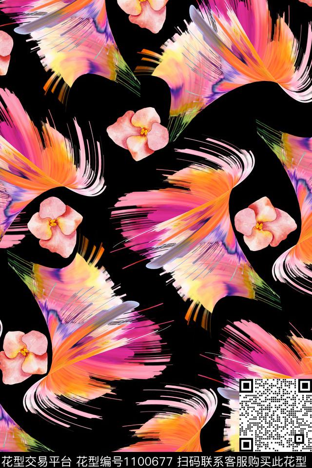 数码华亿平台绿植树叶复古数码印花华亿平台下载（图片编号: 1100677） - 瓦栏（Walan）