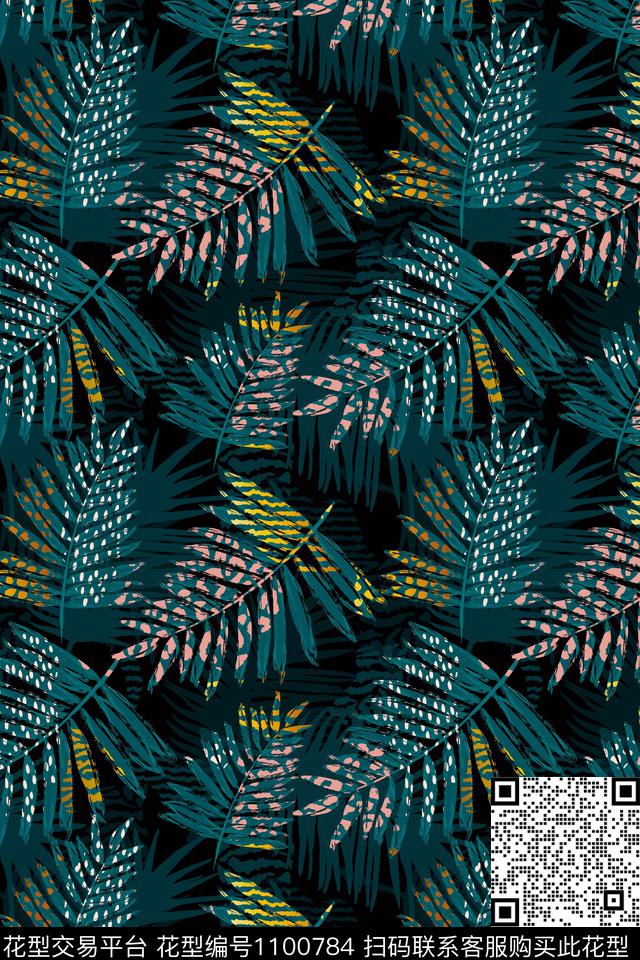 男装绿植树叶大牌风传统印花华亿平台下载（图片编号: 1100784） - 瓦栏（Walan）